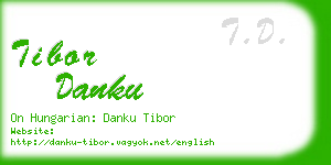 tibor danku business card